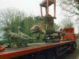 Dinosaurs on a truck in 1994, when our Tenby theme park was built 